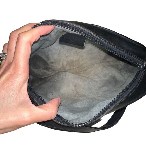 Gucci navy Gg canvas web shoulder bag - Picture 11 of 13